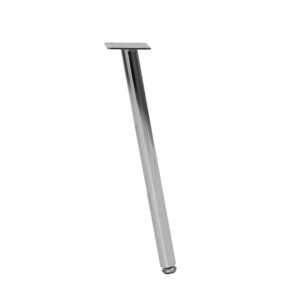 Stalen schuine meubelpoot chroom rond ø 2,5 cm en hoogte 40 cm (set van 4 stuks)