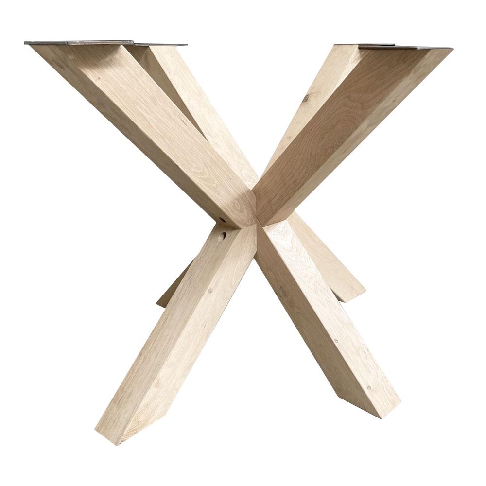 Spinpoot van eikenhout vierkanten matrix 75 bij 75 cm en hoogte 72 cm (8 x 8 cm)