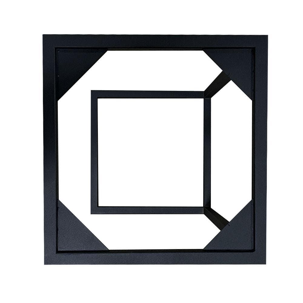 Stalen tafelonderstel zwart rechthoek 33 bij 33 cm en hoogte 60 cm  (2 x 2 cm)