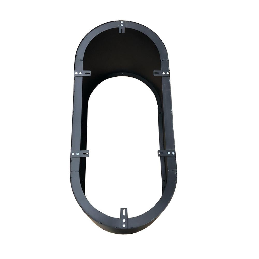 Ovale kegel tafelpoot taps van 120 bij 60 cm en hoogte 72 cm
