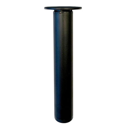 Stalen verstelbare meubelpoot zwart rond ø 3 cm en hoogte 22 cm  (set van 4 stuks)