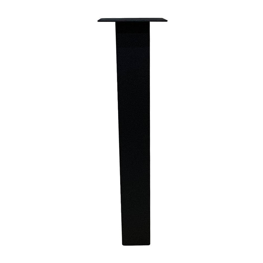 Set stalen rechte tafelpoten zwart vierkant 10 bij 10 cm en hoogte 72 cm (koker 10 x 10 cm) - 4 stuks