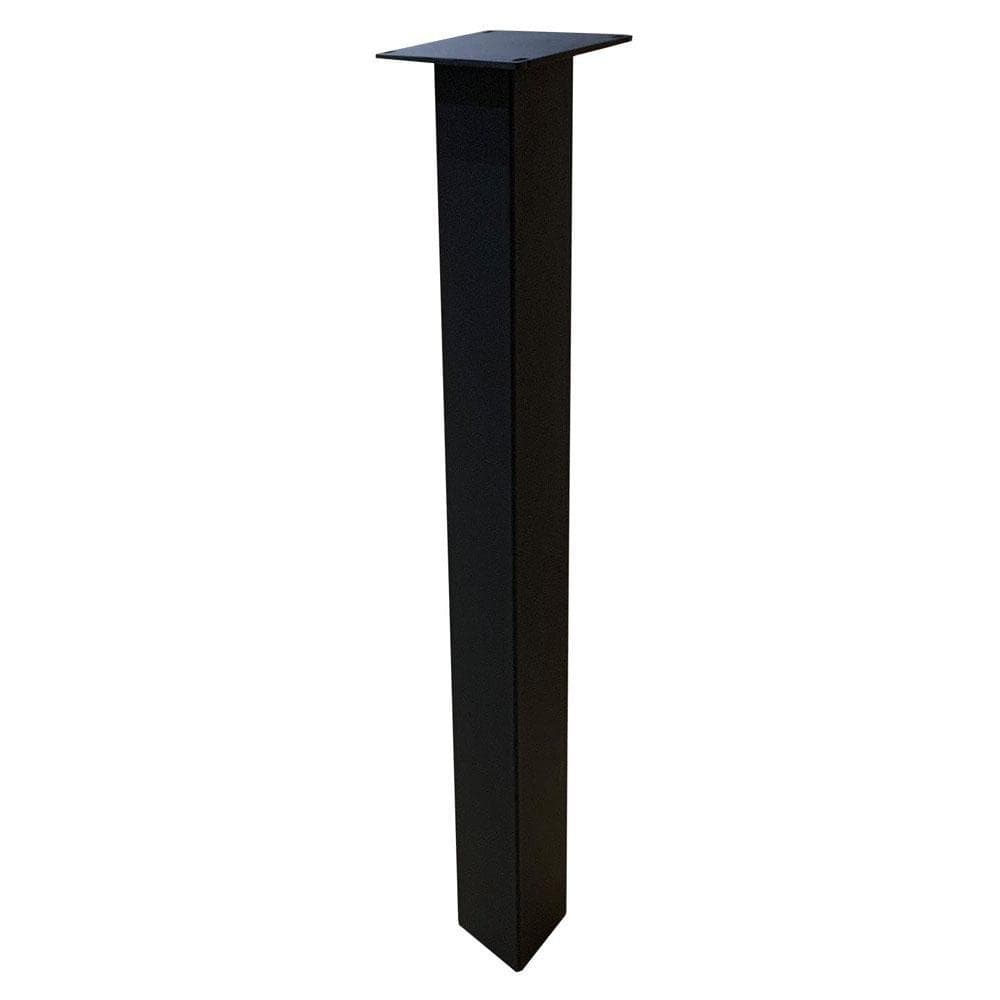 Stalen tafelpoot zwart vierkant 6 bij 6 cm en hoogte 72 cm  (6 x 6 cm) - 4 stuks