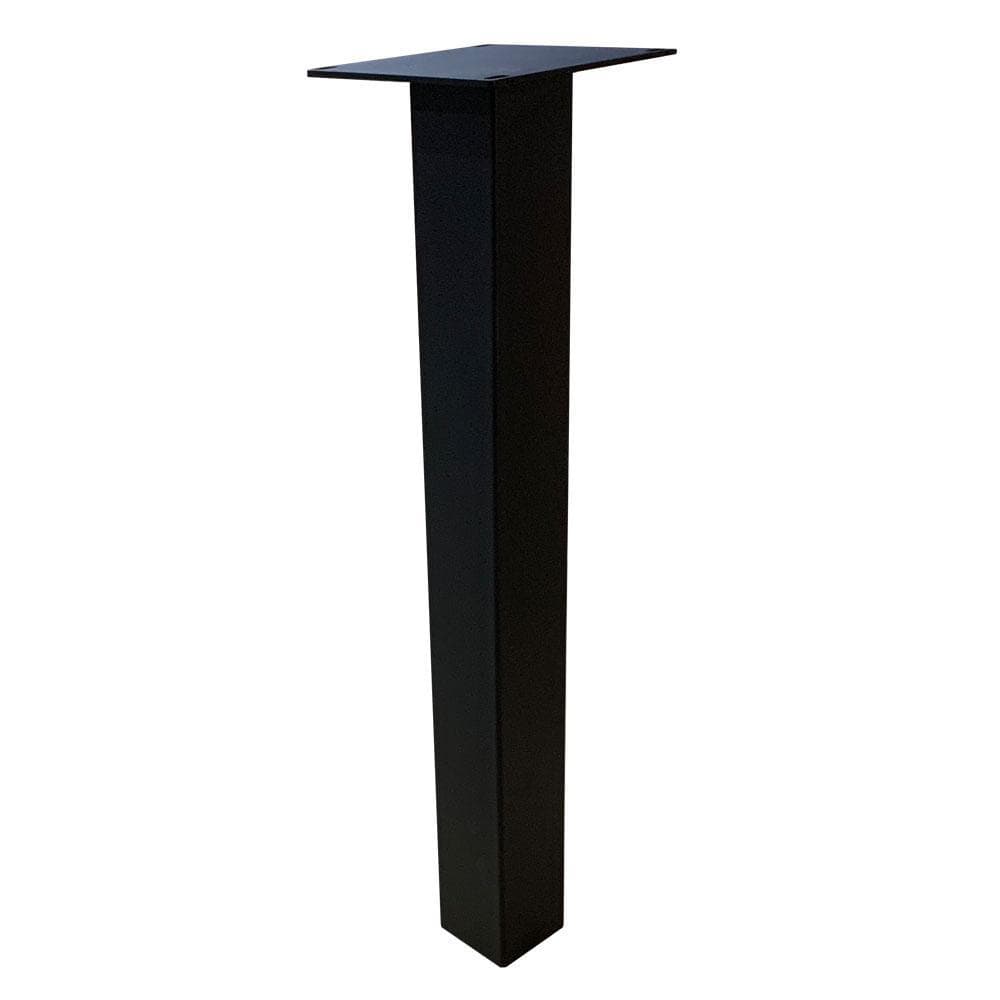 Set stalen rechte tafelpoten zwart vierkant 8 bij 8 cm en hoogte 72 cm (8 x 8 cm) - 4 stuks