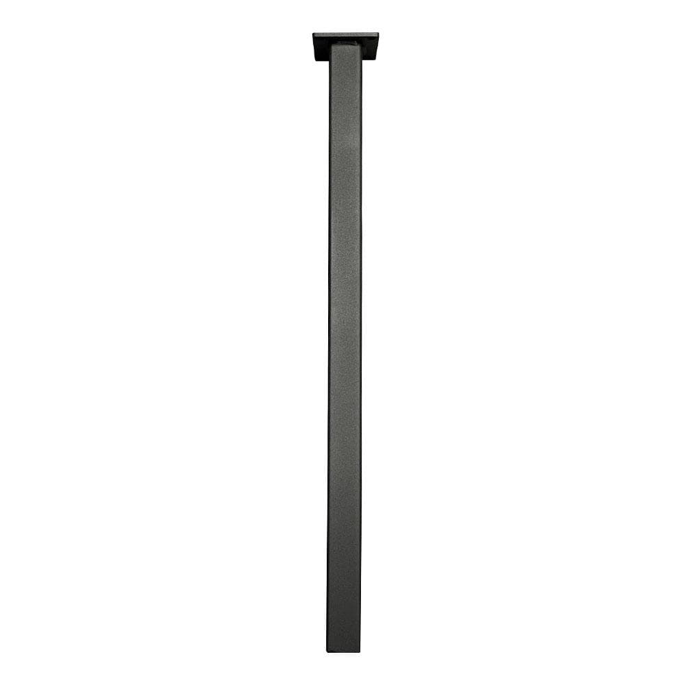 Stalen tafelpoot zwart taps 7 bij 3 cm en hoogte 72 cm  (4 x 3 cm / 7 x 3 cm) - 4 stuks