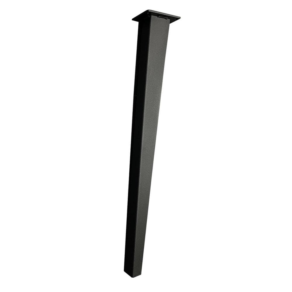 Stalen tafelpoot zwart taps 7 bij 3 cm en hoogte 72 cm  (4 x 3 cm / 7 x 3 cm) - 4 stuks