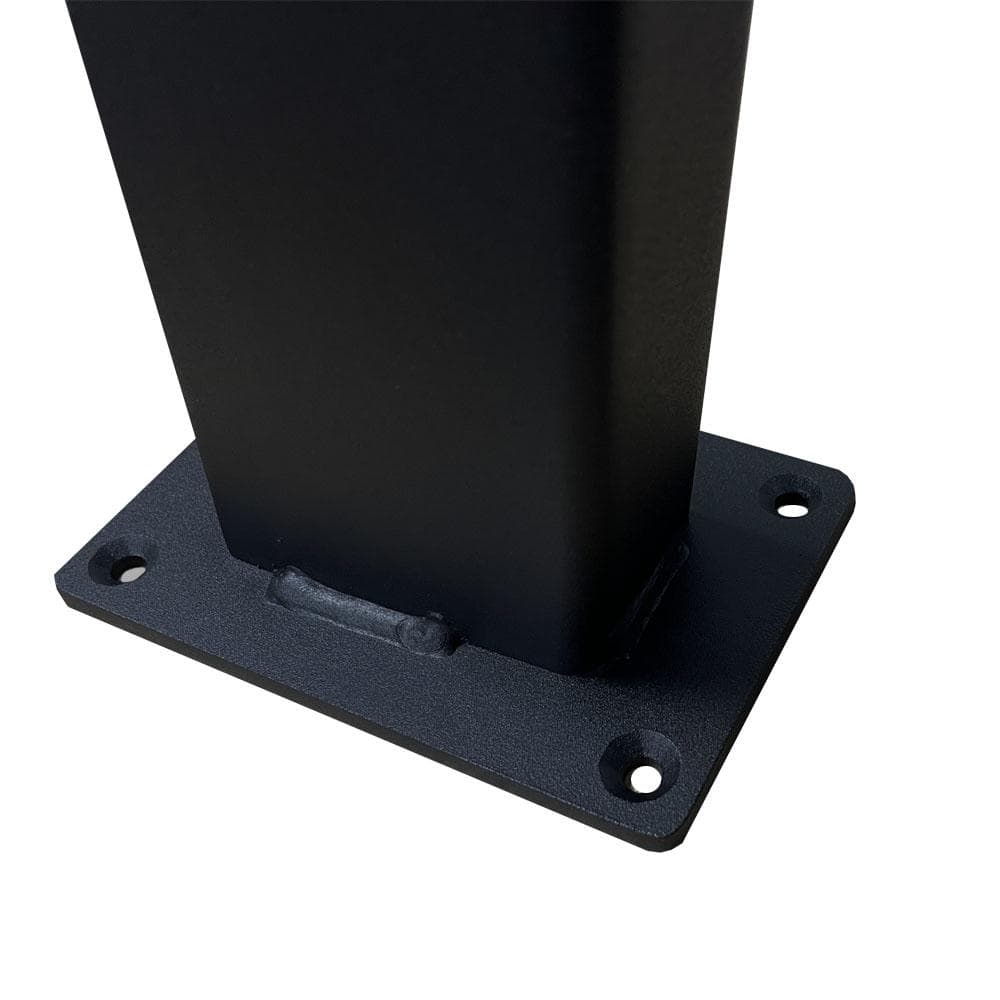 Stalen tafelpoot zwart taps 7 bij 3 cm en hoogte 72 cm  (4 x 3 cm / 7 x 3 cm) - 4 stuks