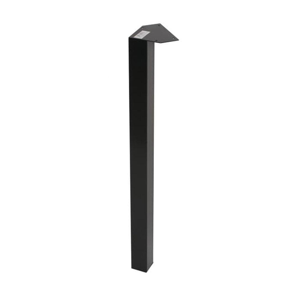 Stalen meubelpoot zwart vierkant 5 bij 5 cm en hoogte 72 cm  (5 x 5 cm) - 4 stuks