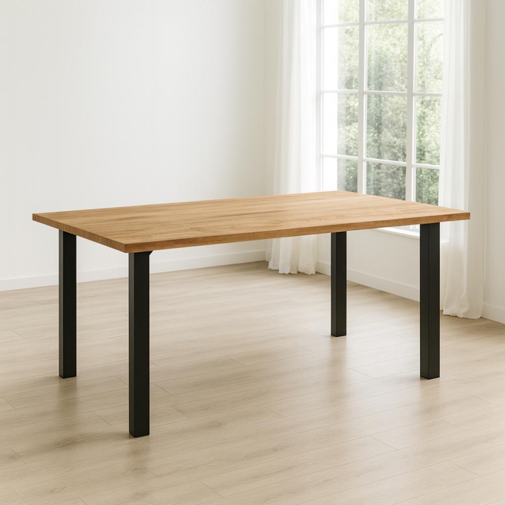 Stalen meubelpoot zwart vierkant 5 bij 5 cm en hoogte 72 cm (5 x 5 cm) - 4 stuks
