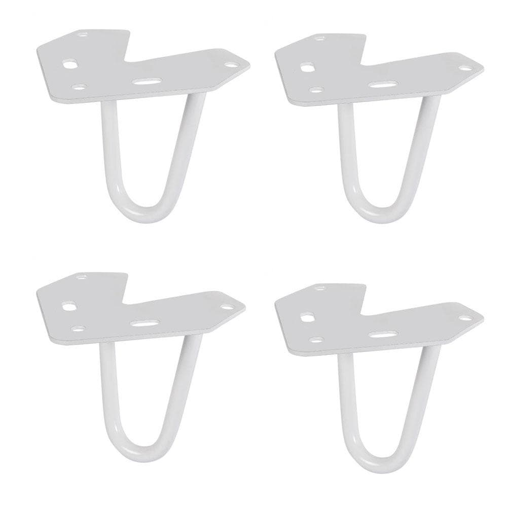 Massief stalen hairpin wit hairpin ø 1,0 cm en hoogte 10 cm - 4 stuks