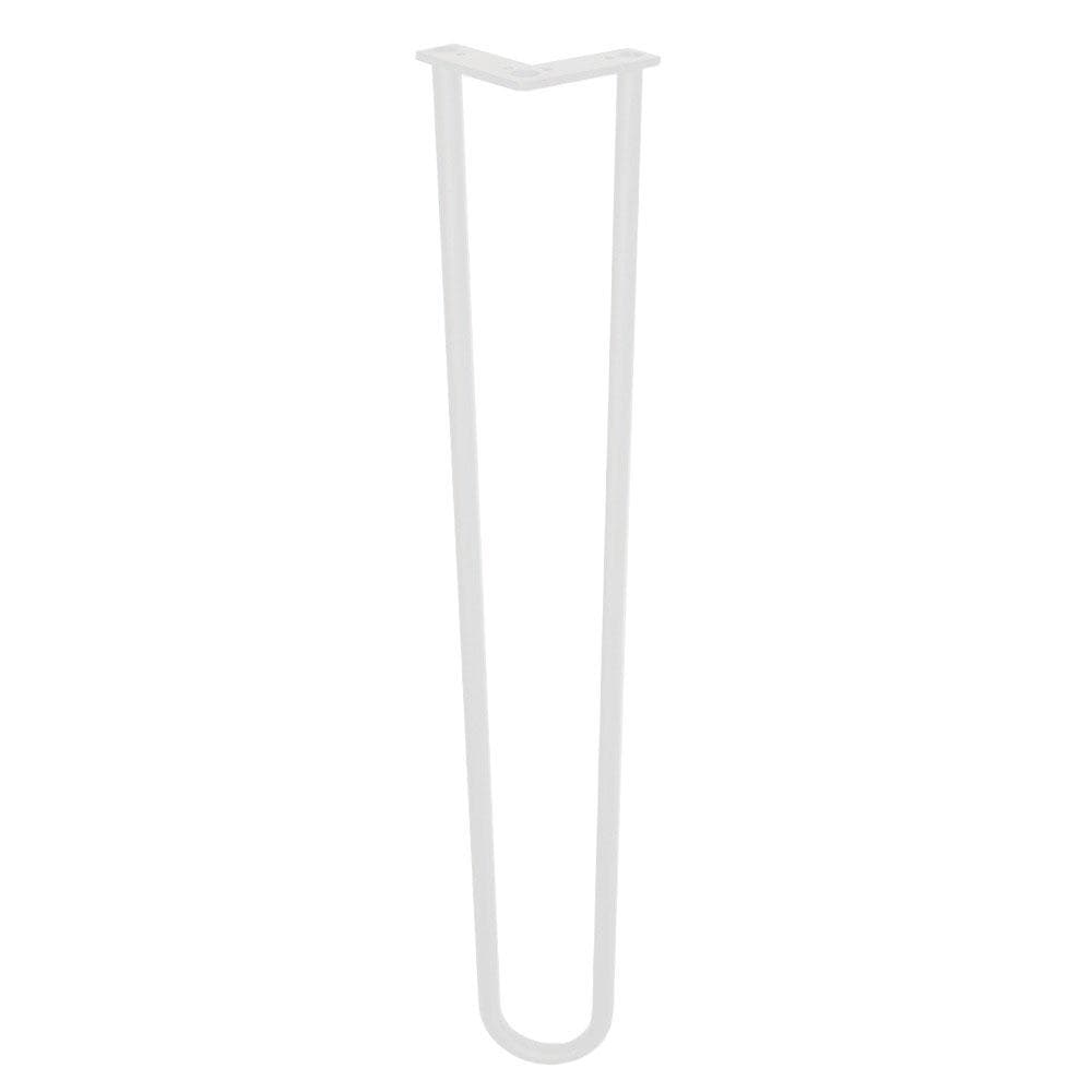 Stalen hairpin wit hairpin ø 1,6 cm en hoogte 71 cm (set van 4 stuks)