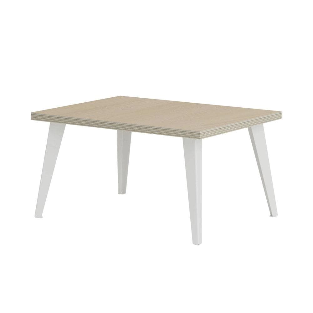 Massief stalen meubelpoot wit taps 11,5 bij 7 cm en hoogte 40 cm - 4 stuks