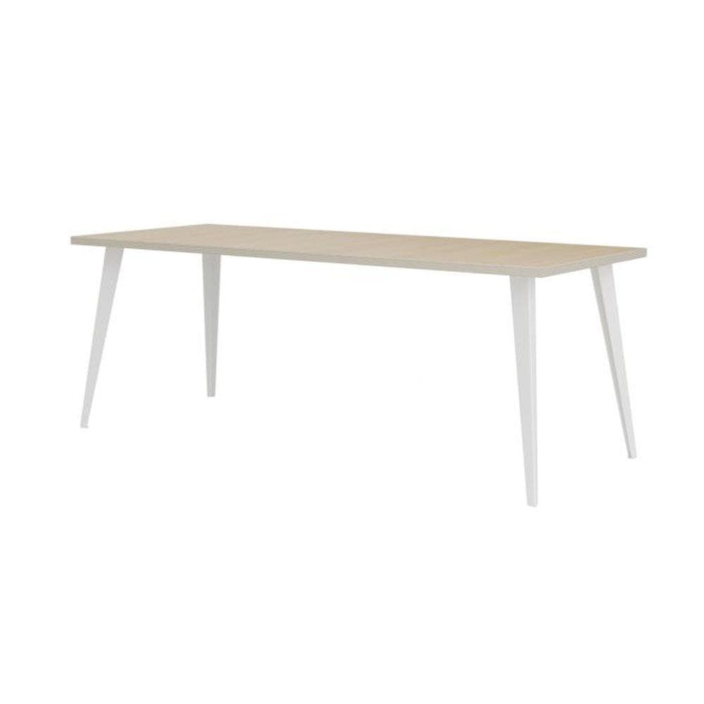 Massief stalen meubelpoot wit taps 8 bij 5 cm en hoogte 72 cm - 4 stuks