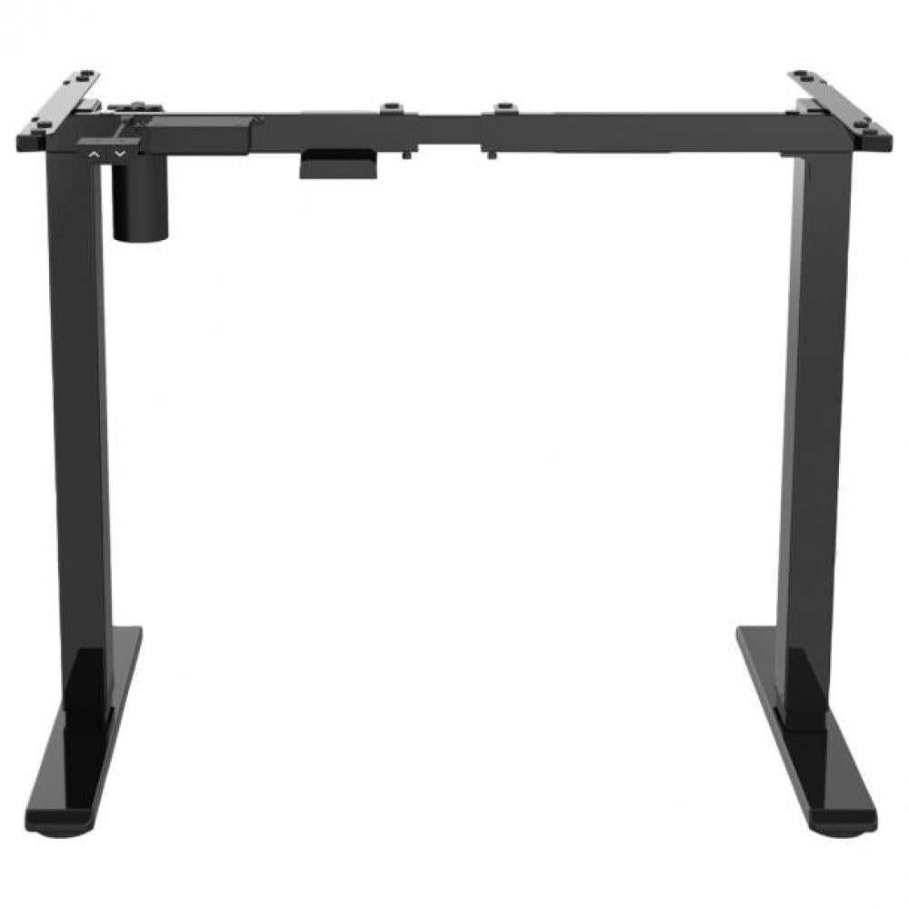 Hoogwaardig zit-sta bureau max 200cm breed zwart gepoedercoat elektrisch verstelbaar van 71 tot 120 cm