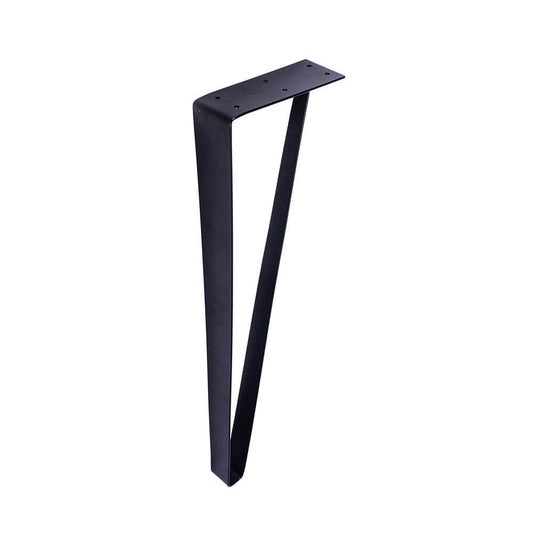 Massief stalen tafelpoot zwart design 15 bij 5 cm en hoogte 71 cm  (set van 4 stuks)