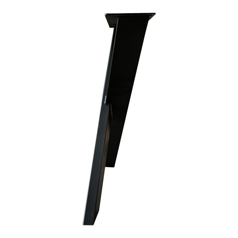 Stalen design X poot 78 bij 17 cm en hoogte 72  cm zwart (10 x 4 cm) (set van 2 stuks)