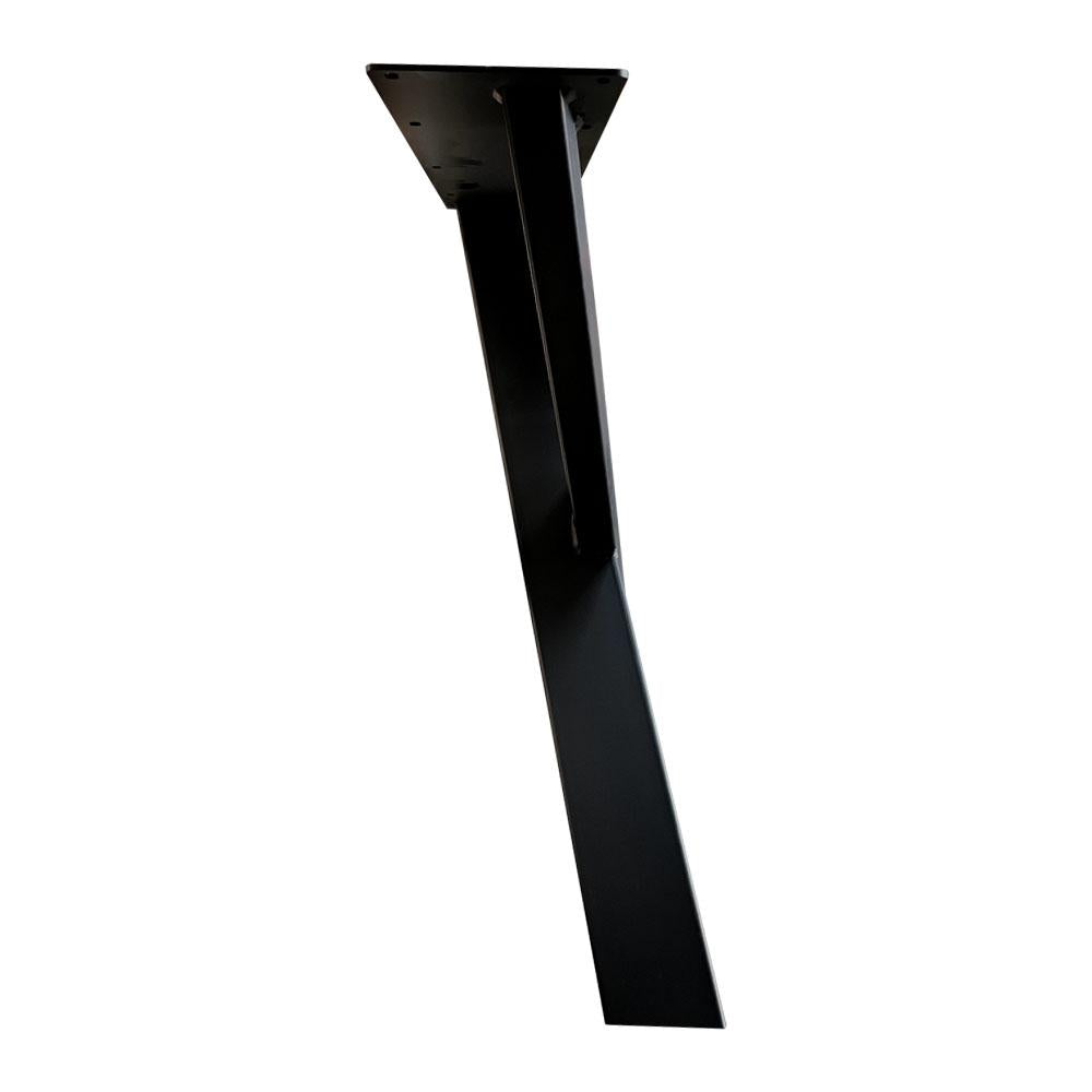 Stalen design X poot 70 bij 17 cm en hoogte 72 cm zwart (10 x 4 cm) (set van 2 stuks)