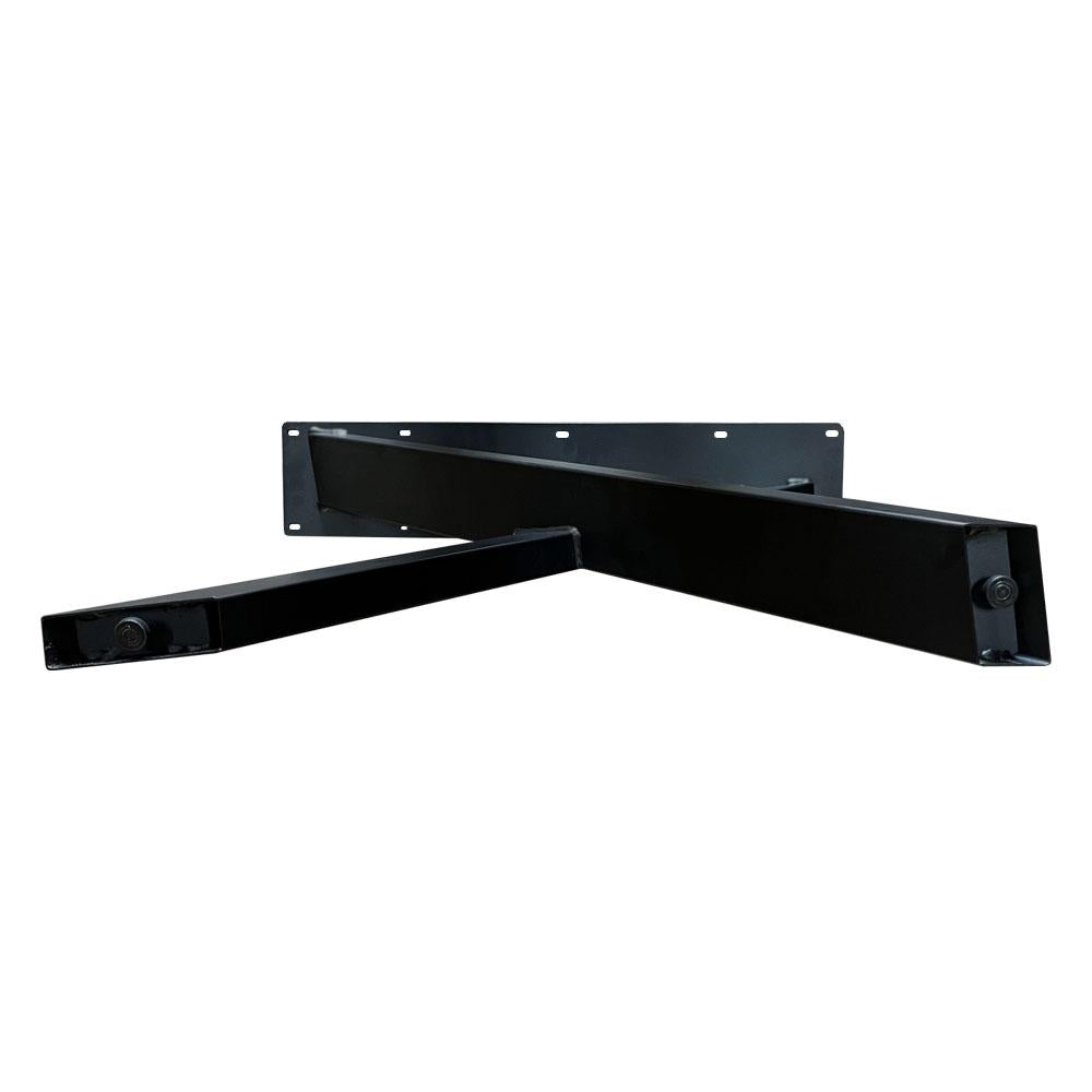 Stalen design X poot 70 bij 17 cm en hoogte 72 cm zwart (10 x 4 cm) (set van 2 stuks)