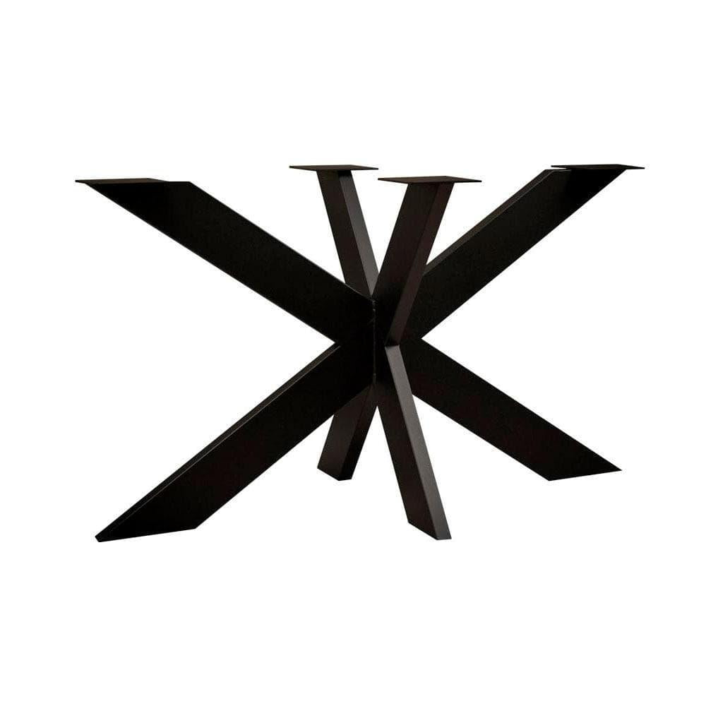 Stalen matrix zwart spinpoot 140 bij 80 cm en hoogte 72 cm  (10 x 3 cm)