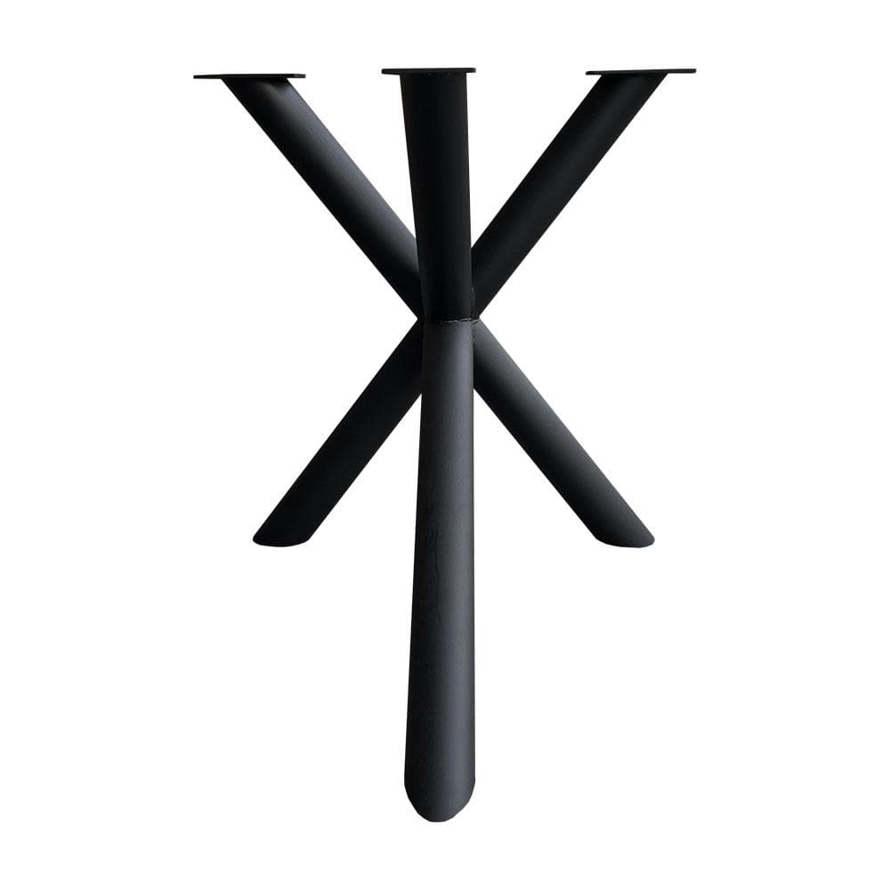 Stalen matrix zwart spinpoot lengte 150 cm bij 74 cm, hoogte 73 cm en buis ø 7,6 cm