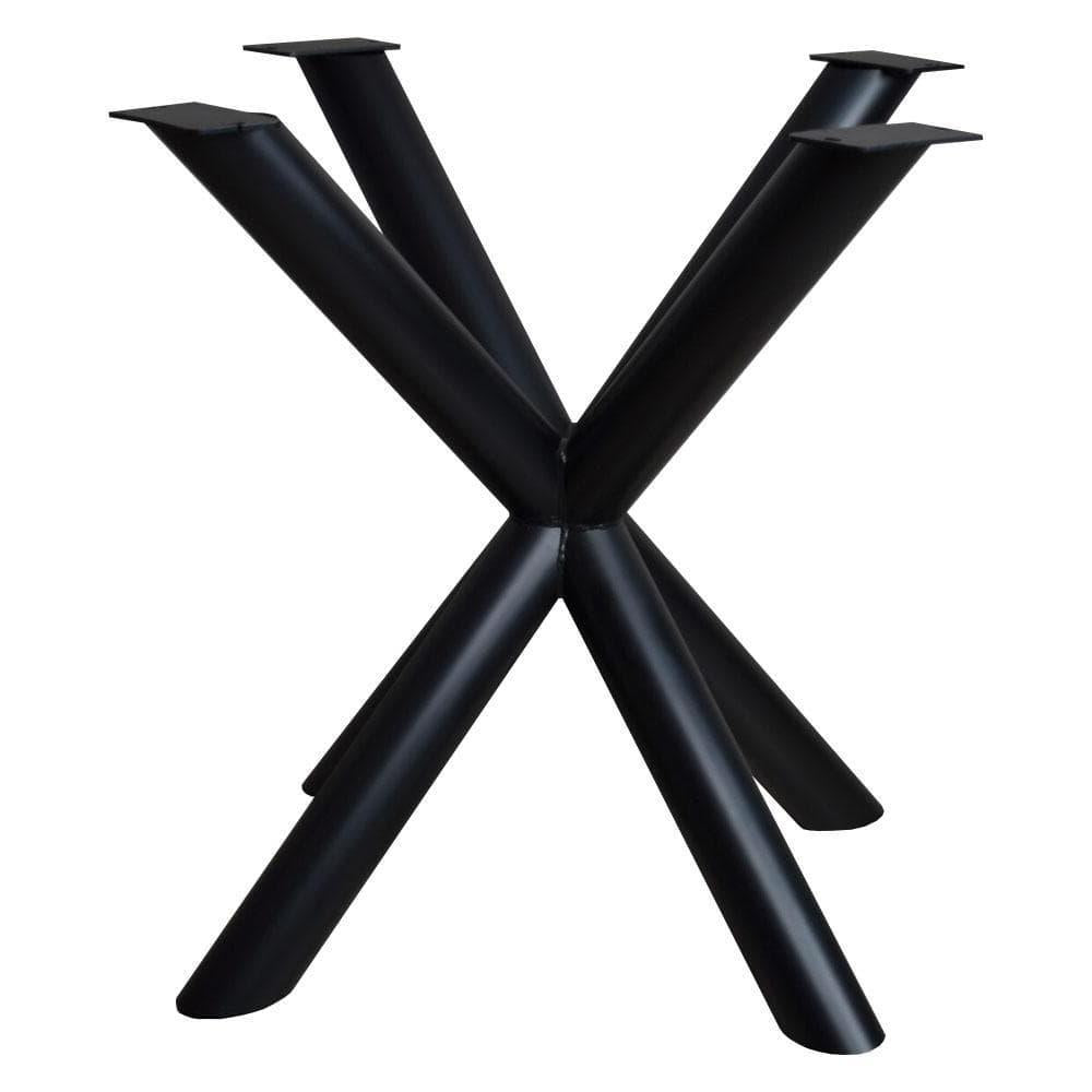 Stalen matrix zwart spinpoot ø 7,6 cm en hoogte 72 cm