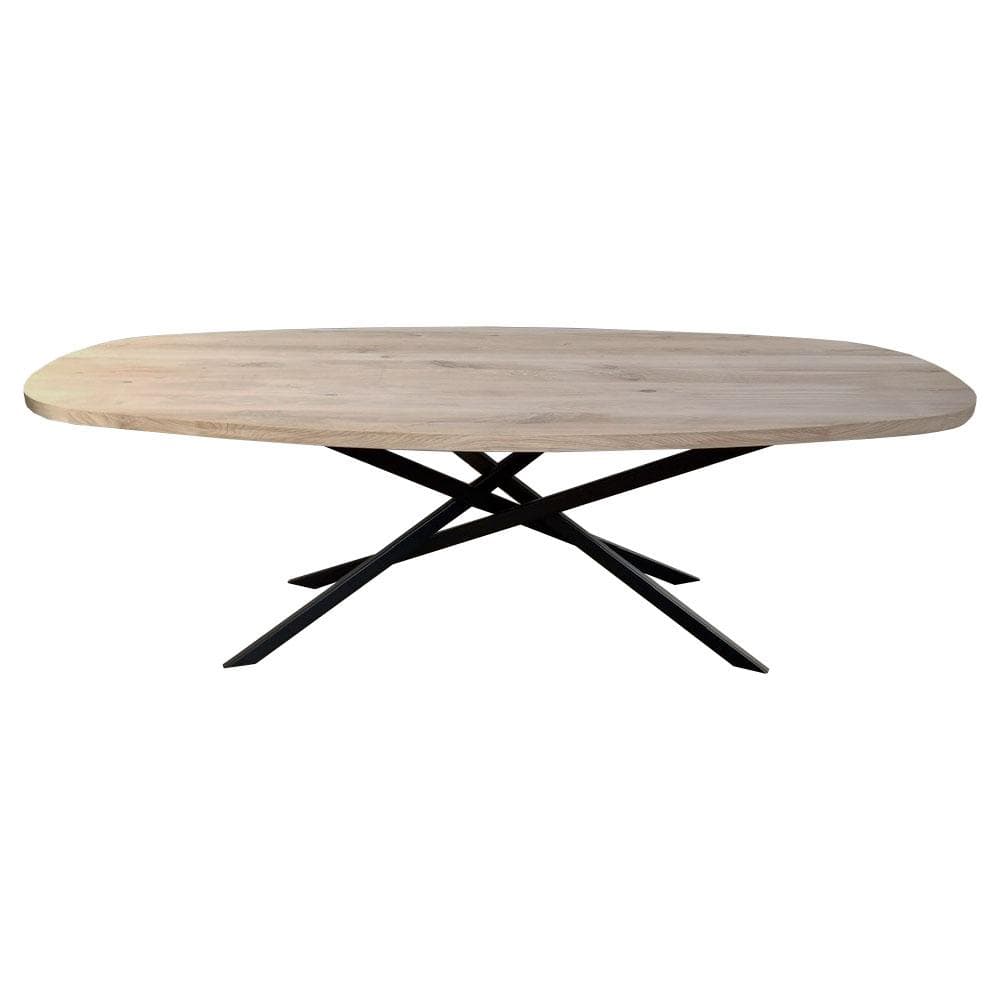 Stalen tafelonderstel zwart mikado 170 bij 75 cm en hoogte 72 cm (5 x 3 cm)