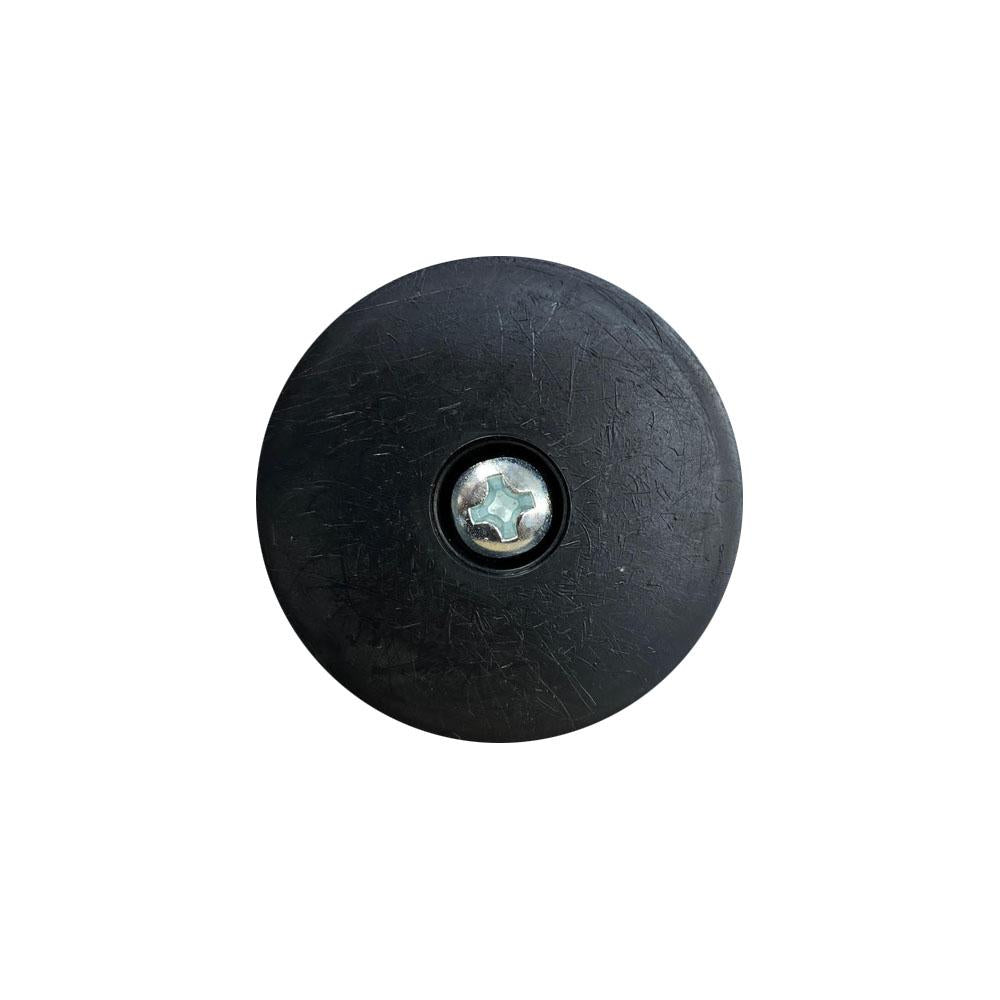 Stalen meubelpoot mat zwart rond ø 4,2 cm en hoogte 10 cm (M8) - Set van 4 stuks
