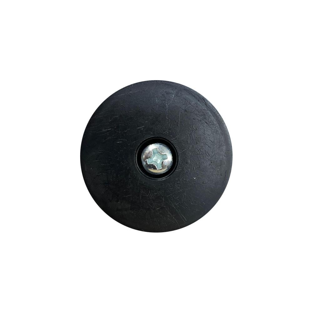 Stalen meubelpoot mat zwart rond ø 4,2 cm en hoogte 10 cm (M8) - Set van 4 stuks