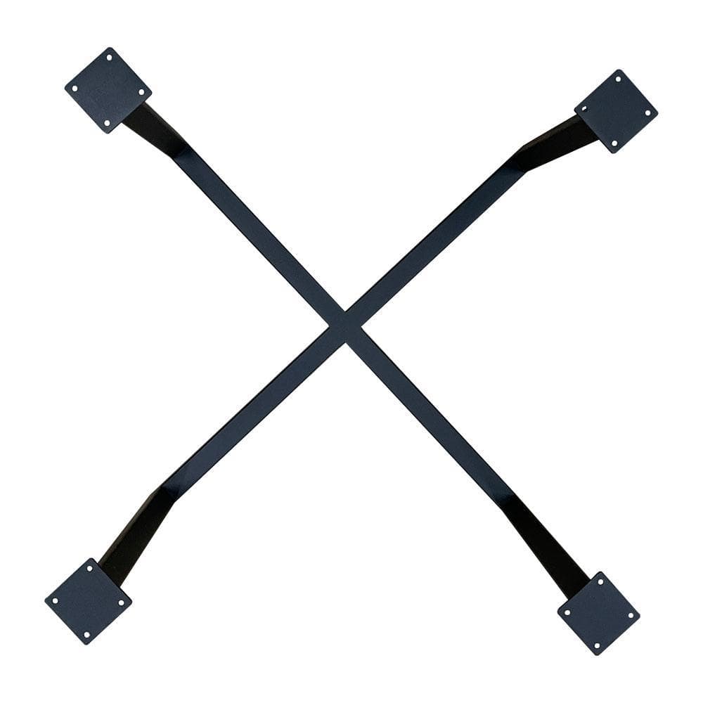 Stalen salononderstel zwart vierkant 50 bij 50 cm en hoogte 37 cm  (3 x 3 cm)