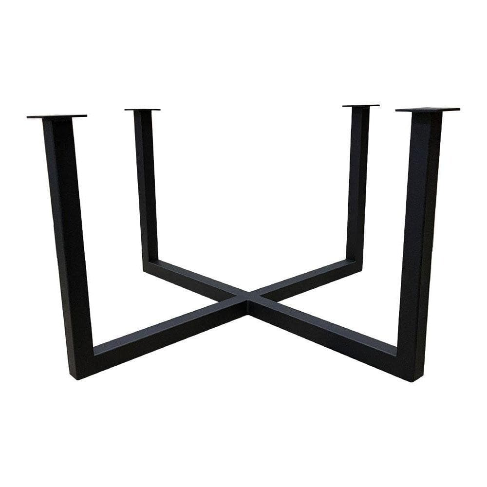 Stalen salononderstel zwart vierkant 75 bij 75 cm en hoogte 37 cm (3 x 3 cm)