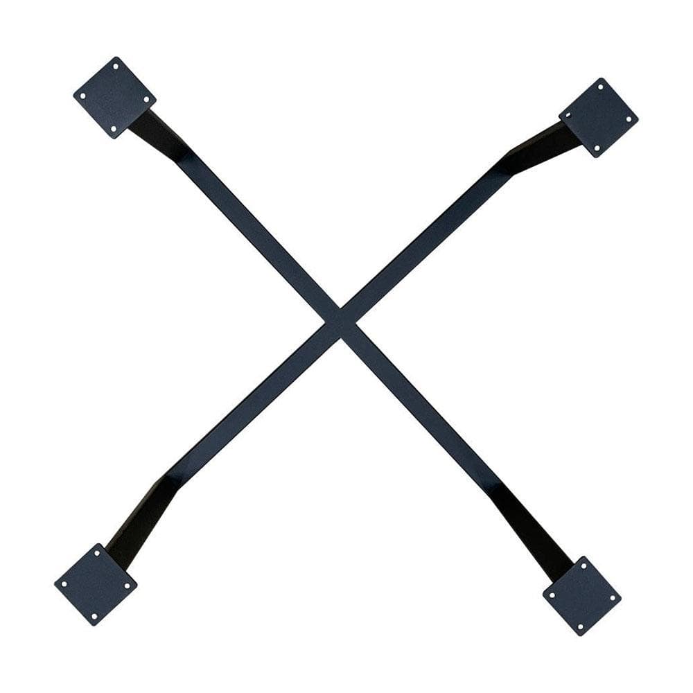 Stalen salononderstel zwart vierkant 75 bij 75 cm en hoogte 37 cm (3 x 3 cm)