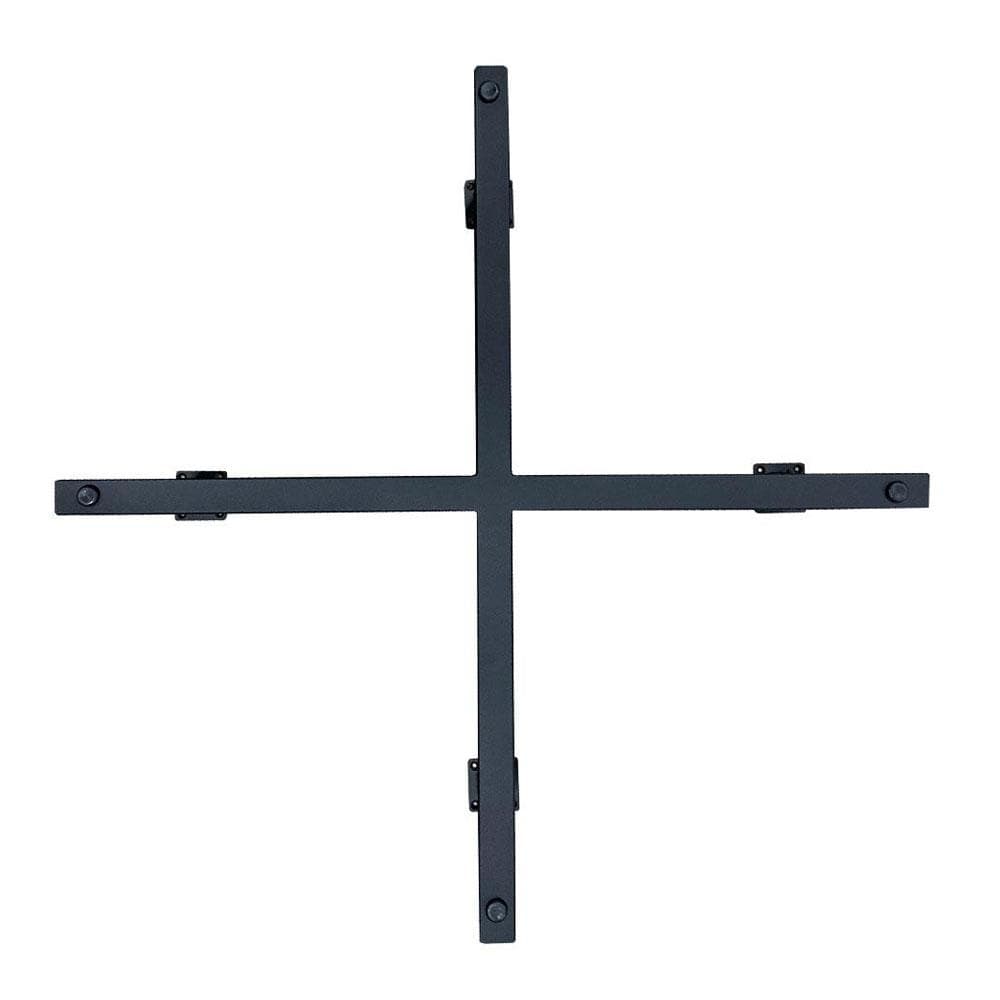 Stalen salononderstel zwart vierkant 75 bij 75 cm en hoogte 37 cm (3 x 3 cm)