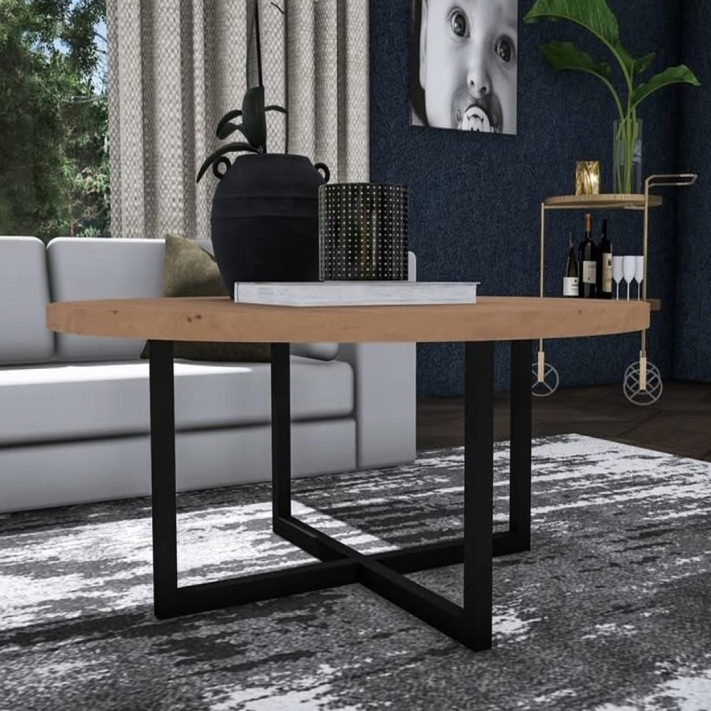 Stalen salononderstel zwart vierkant 65 bij 65 cm en hoogte 37 cm (3 x 3 cm)