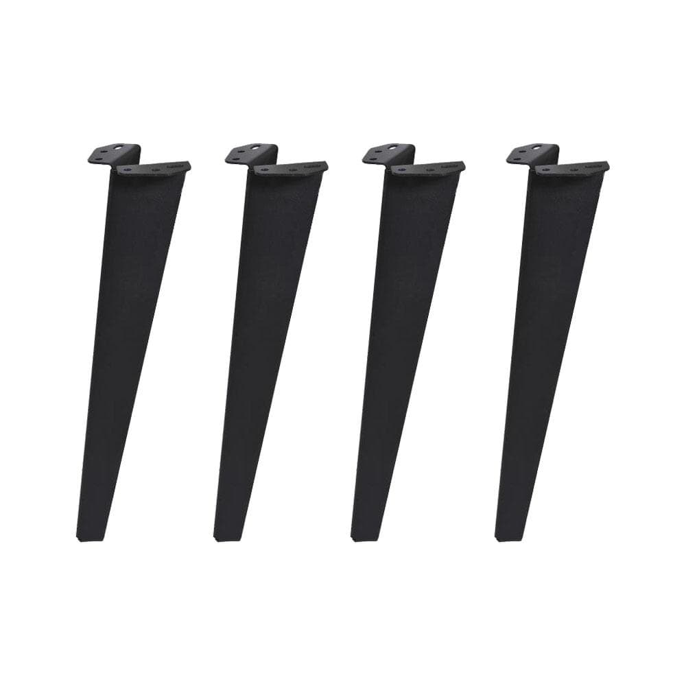 Massief stalen meubelpoot zwart taps 11,5 bij 7 cm en hoogte 40 cm - 4 stuks
