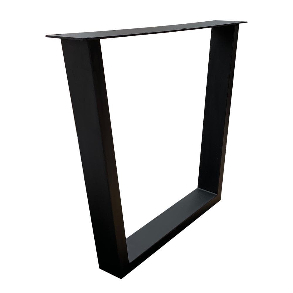 Stalen tafelpoot zwart taps 75 bij 10 cm en hoogte 72 cm (4 x 10 cm) - 2 stuks