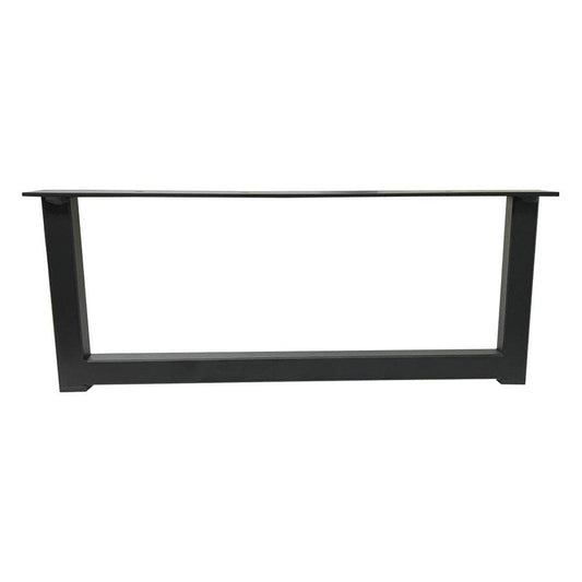Stalen U kastpoot zwart 38 bij 2 cm en hoogte 15 cm  (2 x 2 cm) (set van 2 stuks)