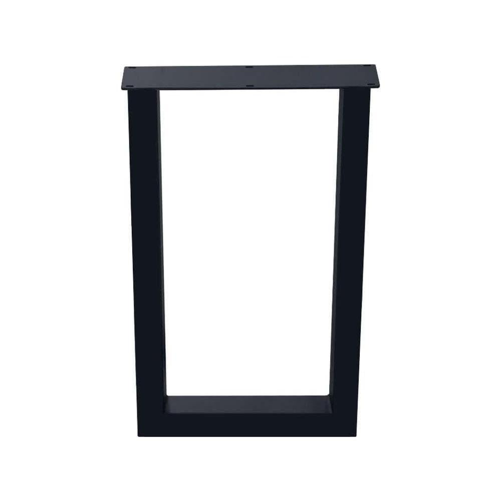 Stalen U tafelpoot zwart 60 bij 8 cm en hoogte 100 cm (8 x 8 cm) (set van 2 stuks)