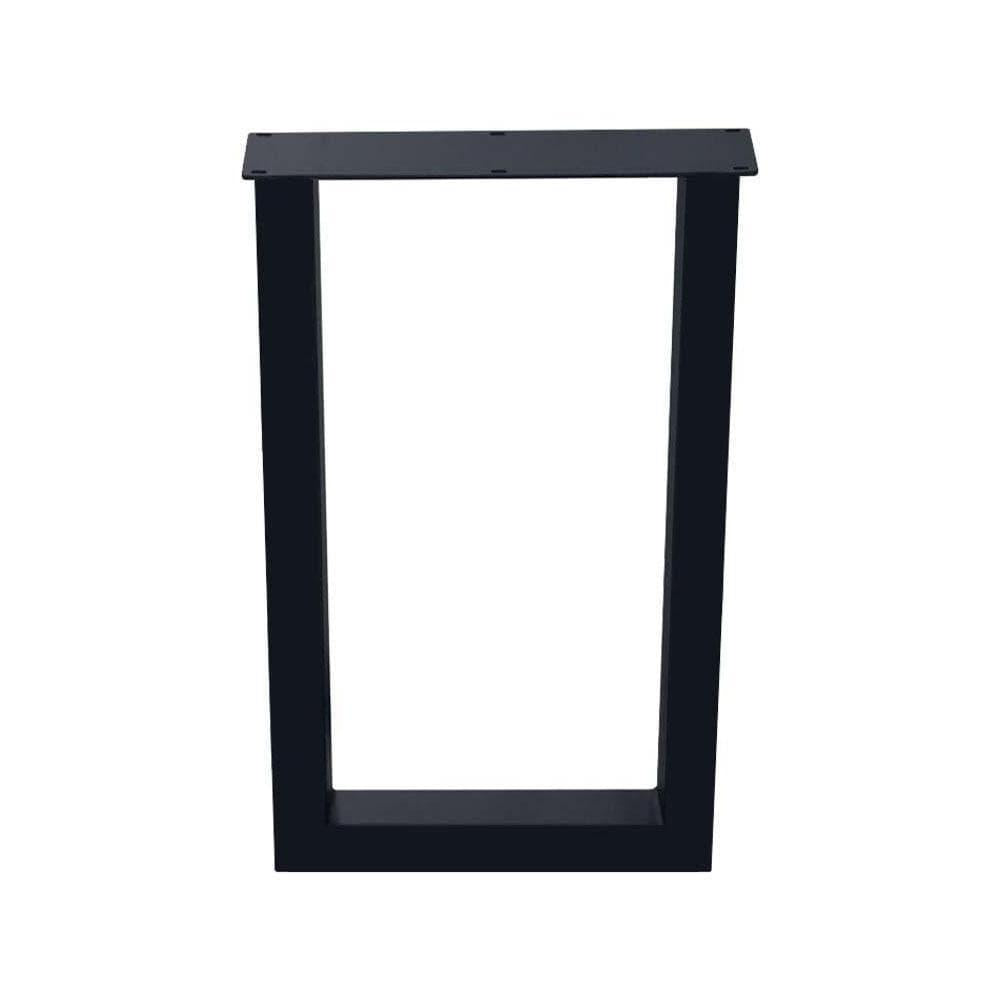 Stalen U tafelpoot zwart 60 bij 8 cm en hoogte 105 cm (8 x 8 cm) (set van 2 stuks)