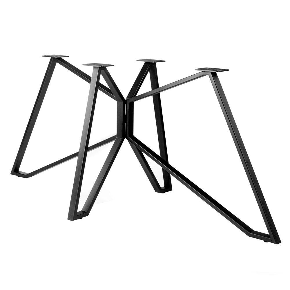 Stalen onderstel zwart vlinder 180 bij 72 cm en hoogte 73 cm  (4 x 2 cm)