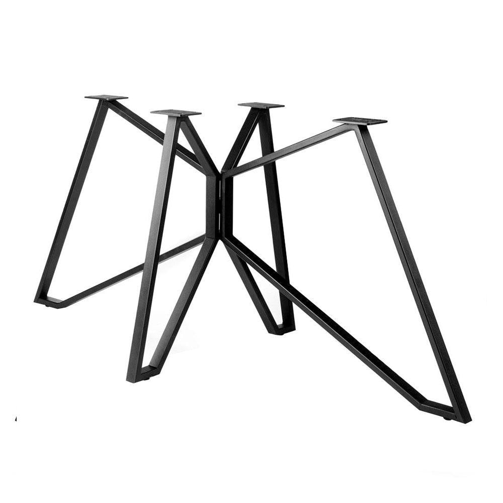 Stalen onderstel zwart vlinder 140 bij 65 cm en hoogte 72 cm (4 x 2 cm)