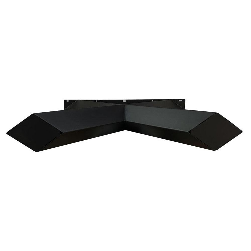 Stalen X tafelpoot diamant 75 bij 14 cm en hoogte 72 cm zwart (8 x 8 cm) (set van 2 stuks)