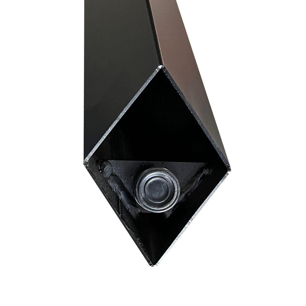 Stalen X tafelpoot diamant 78 bij 10,5 cm en hoogte 72 cm zwart (6 x 6 cm) (set van 2 stuks)