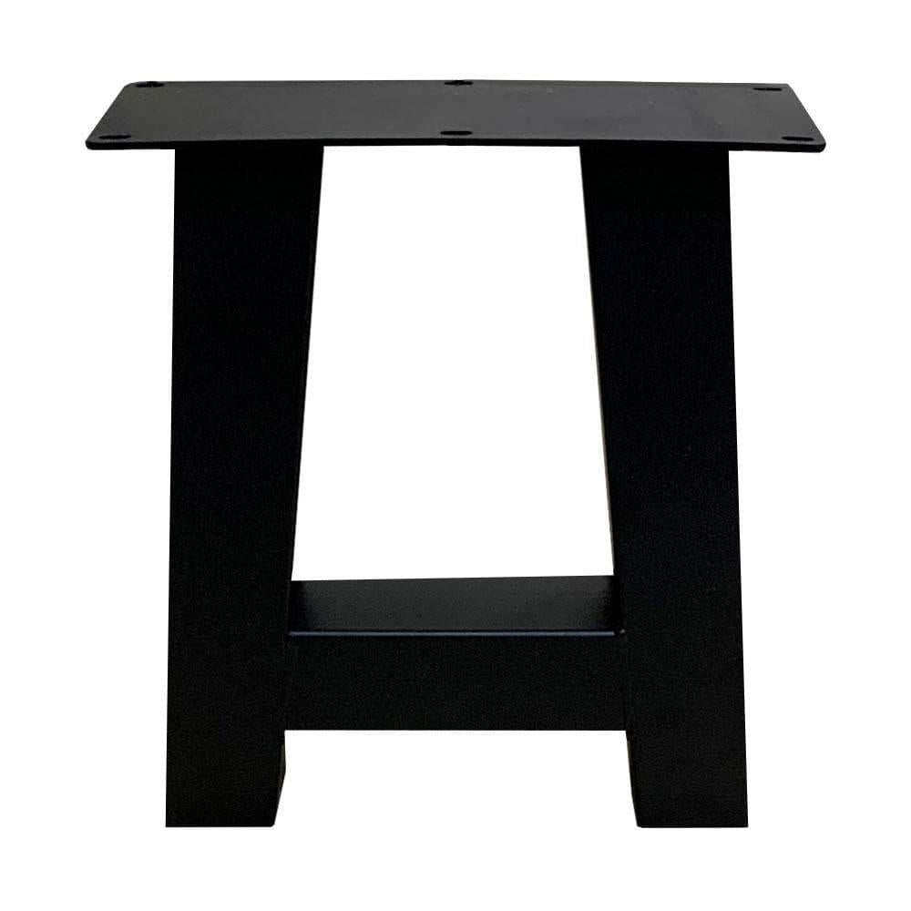 Stalen A tafelpoot 32 bij 6 cm en hoogte 42 cm zwart (6 x 6 cm) - 2 stuks