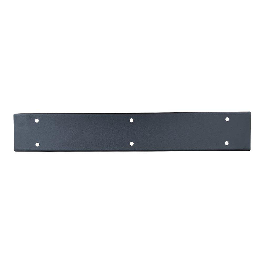 Zwarte stalen trapezium tafelpoot voor buiten 72 cm (koker 10 x 4) (set van 2 stuks)