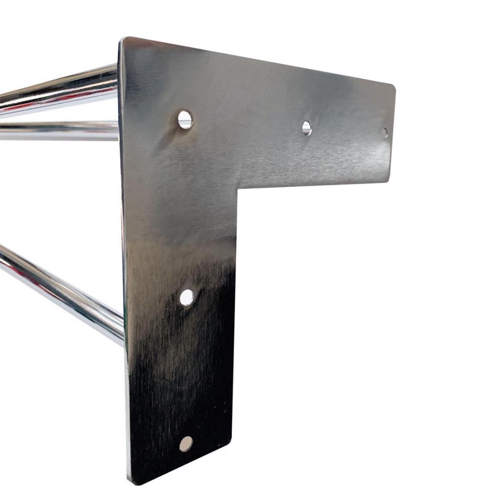 Chromen massieve 3-punt hairpin tafelpoot 75 cm (set van 4 stuks)