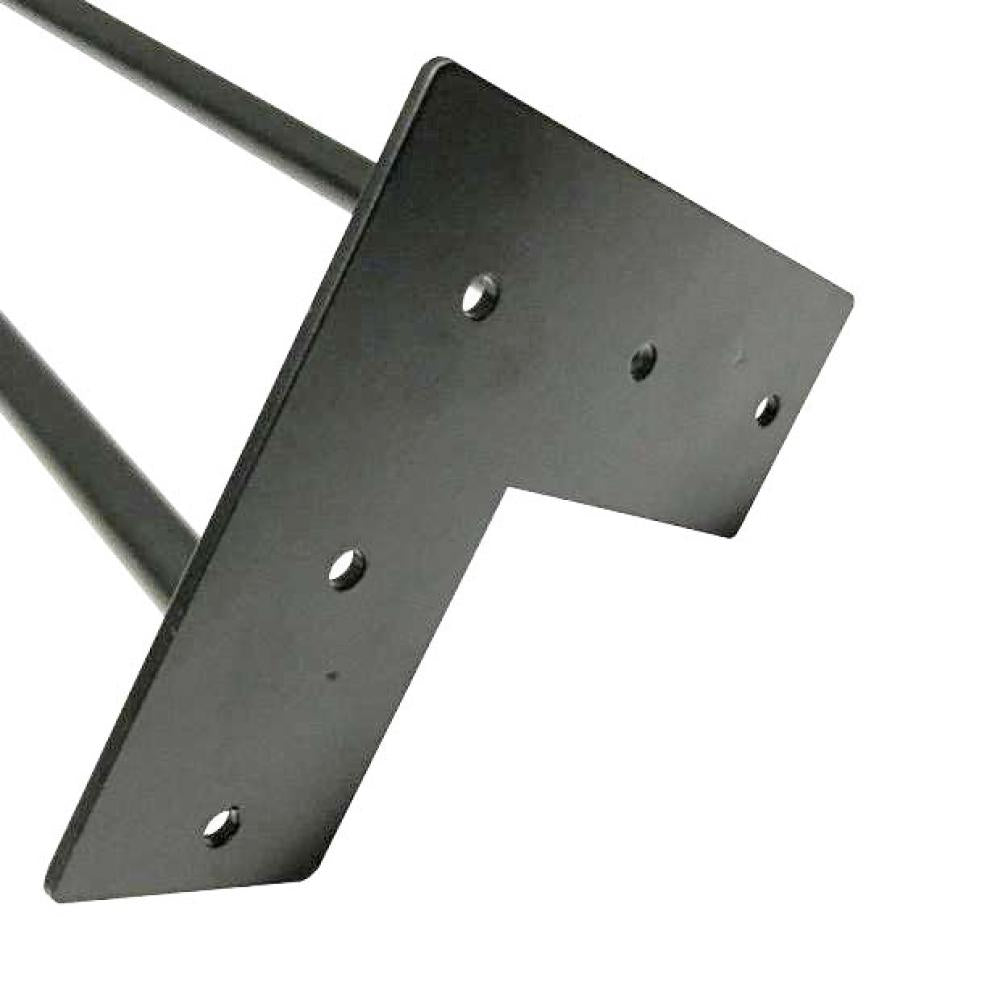 Massief raw steel hairpin tafelpoot 35 cm (set van 4 stuks)