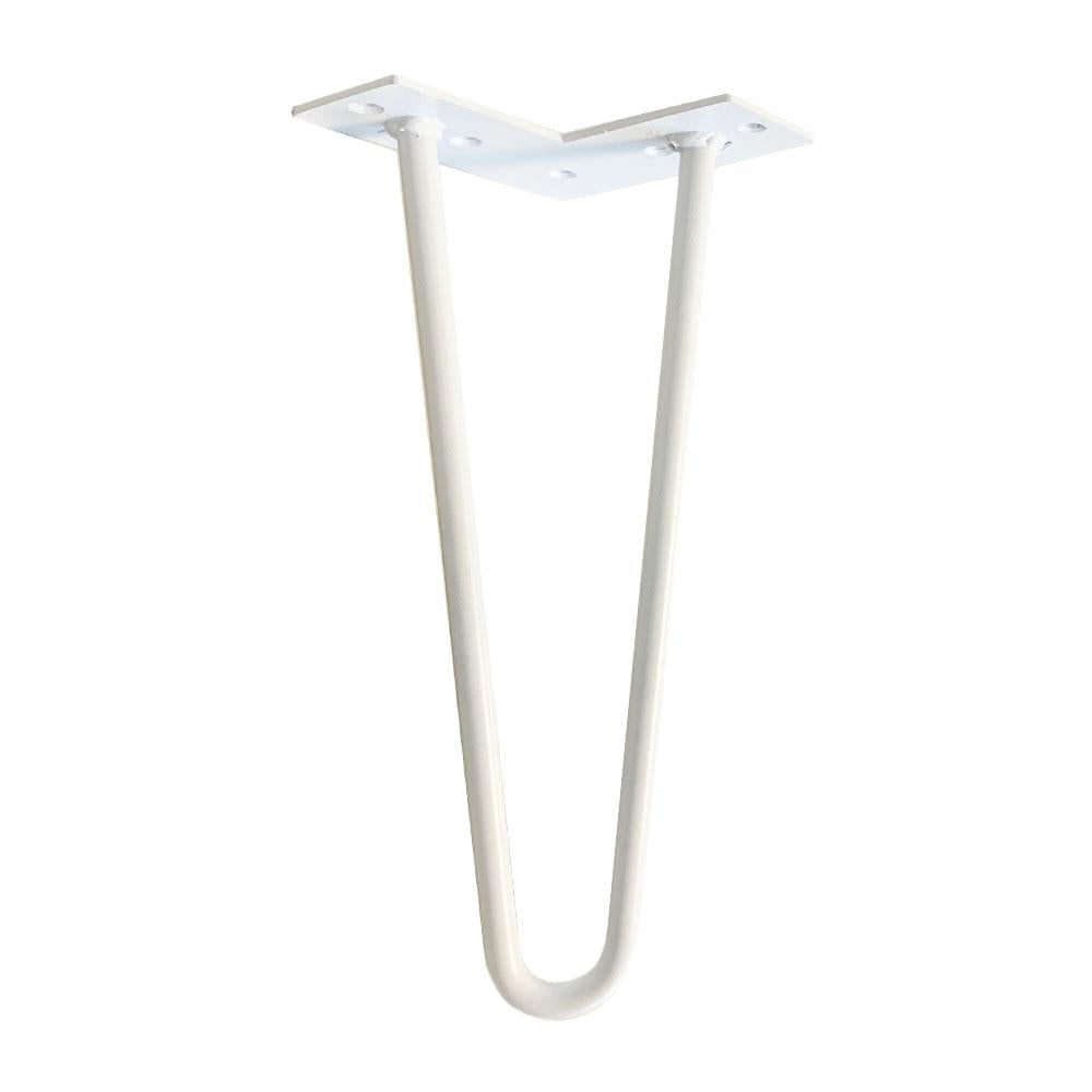 Massief witte hairpin tafelpoot 30 cm (set van 4 stuks)