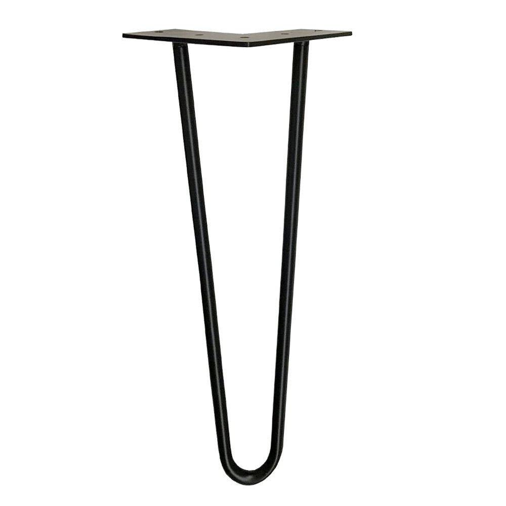 Massief zwarte hairpin tafelpoot 50 cm (set van 4 stuks)