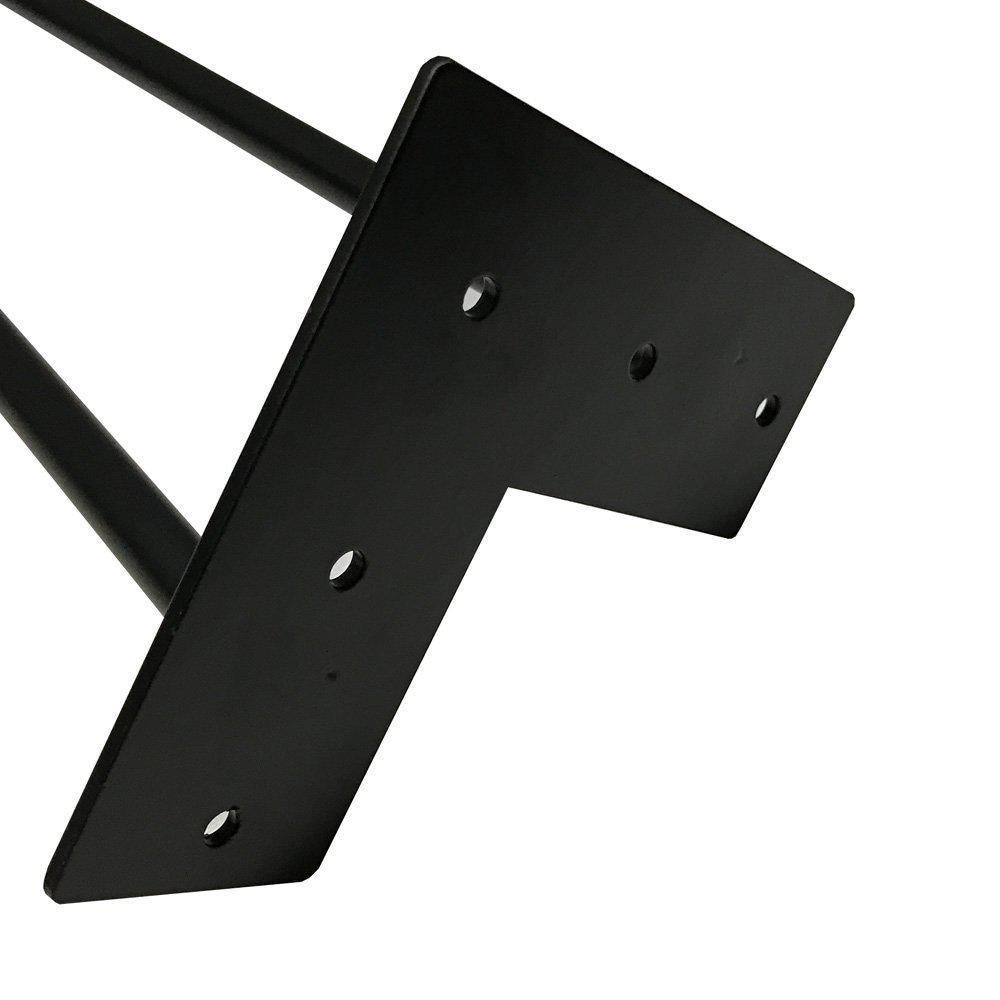 Massief zwarte hairpin tafelpoot 50 cm (set van 4 stuks)