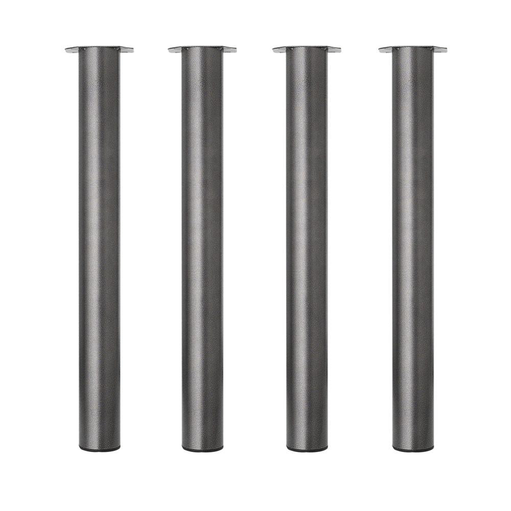 Ronde hamerslag zwarte meubelpoot 72 cm (set van 4)